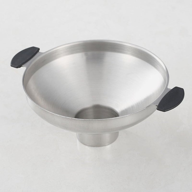 Stainless Steel Wide Mouth Funnel With Dual Handles For Essential Oils Cooking Oil Transfer - Image 3